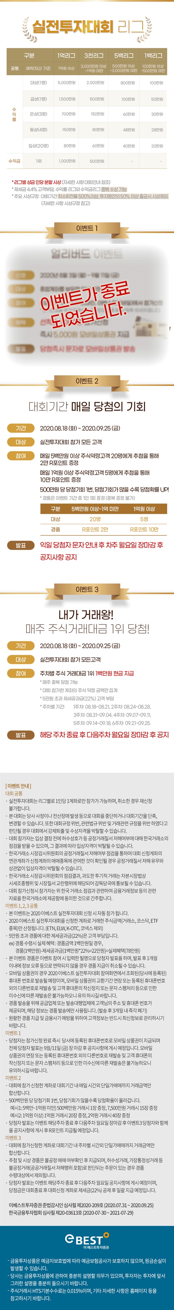 2020 이베스트 실전투자대회 총상금 129,960,000원!